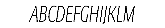 Collier Sans Compressed Hairline Italic Font UPPERCASE