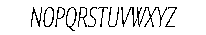 Collier Sans Compressed Hairline Italic Font UPPERCASE