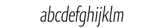 Collier Sans Compressed Hairline Italic FONT