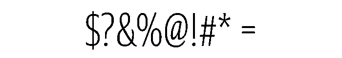 Collier Sans Compressed Hairline Font OTHER CHARS