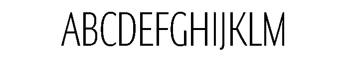 Collier Sans Compressed Hairline Font UPPERCASE