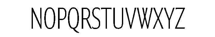 Collier Sans Compressed Hairline Font UPPERCASE