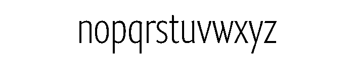Collier Sans Compressed Hairline Font LOWERCASE