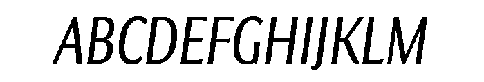 Collier Sans Compressed Light Italic Font UPPERCASE