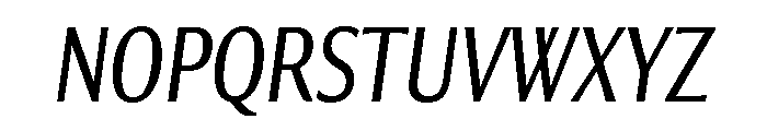 Collier Sans Compressed Light Italic Font UPPERCASE