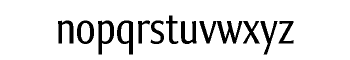 Collier Sans Compressed Light Font LOWERCASE