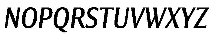 Collier Sans Compressed Regular Italic Font UPPERCASE