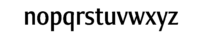 Collier Sans Compressed Regular Font LOWERCASE