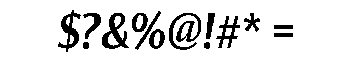 Collier Sans Compressed Semi Bold Italic Font OTHER CHARS