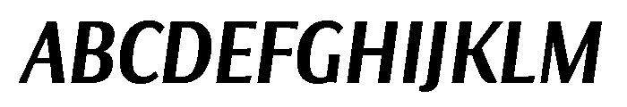 Collier Sans Compressed Semi Bold Italic Font UPPERCASE