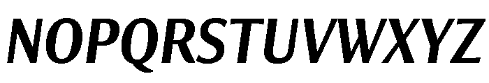 Collier Sans Compressed Semi Bold Italic Font UPPERCASE