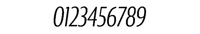 Collier Sans Compressed Thin Italic Font OTHER CHARS