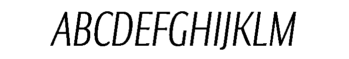 Collier Sans Compressed Thin Italic Font UPPERCASE