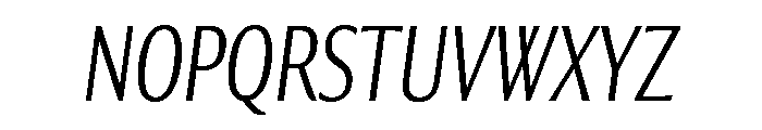 Collier Sans Compressed Thin Italic Font UPPERCASE