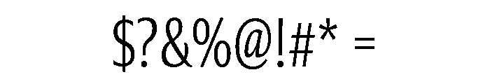Collier Sans Compressed Thin Font OTHER CHARS