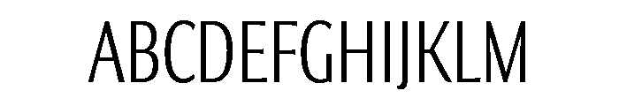 Collier Sans Compressed Thin Font UPPERCASE
