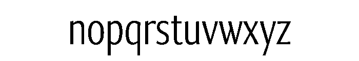 Collier Sans Compressed Thin Font LOWERCASE