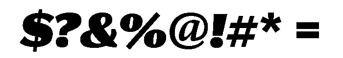 Collier Sans Compressed Ultra Italic Font OTHER CHARS