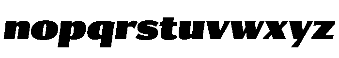 Collier Sans Compressed Ultra Italic Font LOWERCASE