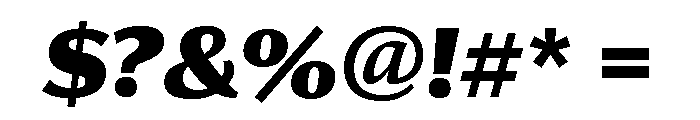Collier Sans Condensed Black Italic Font OTHER CHARS