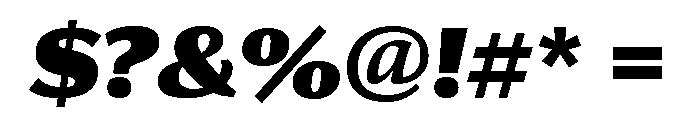 Collier Sans Condensed Extra Black Italic Font OTHER CHARS