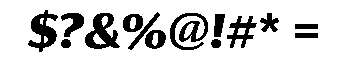 Collier Sans Condensed Extra Bold Italic Font OTHER CHARS