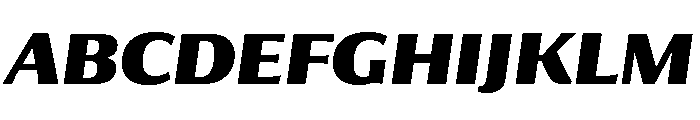 Collier Sans Condensed Extra Bold Italic Font UPPERCASE