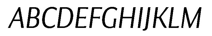 Collier Sans Condensed Extra Light Italic Font UPPERCASE