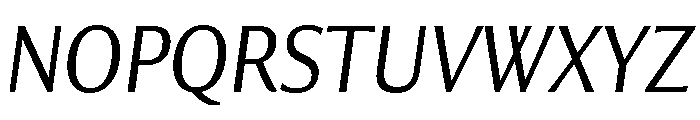 Collier Sans Condensed Extra Light Italic Font UPPERCASE