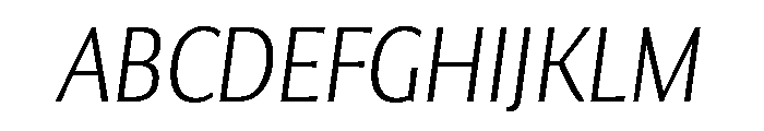 Collier Sans Condensed Extra Thin Italic Font UPPERCASE