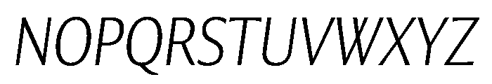 Collier Sans Condensed Extra Thin Italic Font UPPERCASE