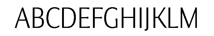 Collier Sans Condensed Extra Thin Font UPPERCASE