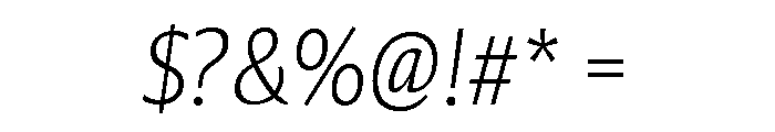 Collier Sans Condensed Hairline Italic Font OTHER CHARS