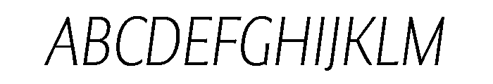 Collier Sans Condensed Hairline Italic Font UPPERCASE