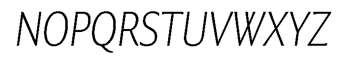 Collier Sans Condensed Hairline Italic Font UPPERCASE