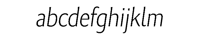 Collier Sans Condensed Hairline Italic FONT
