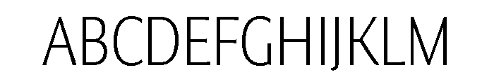 Collier Sans Condensed Hairline Font UPPERCASE