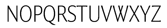 Collier Sans Condensed Hairline Font UPPERCASE