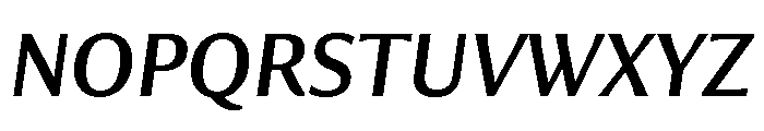 Collier Sans Condensed Regular Italic Font UPPERCASE