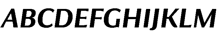 Collier Sans Condensed Semi Bold Italic Font UPPERCASE
