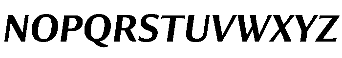 Collier Sans Condensed Semi Bold Italic Font UPPERCASE