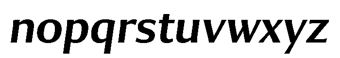 Collier Sans Condensed Semi Bold Italic Font LOWERCASE