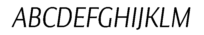 Collier Sans Condensed Thin Italic Font UPPERCASE