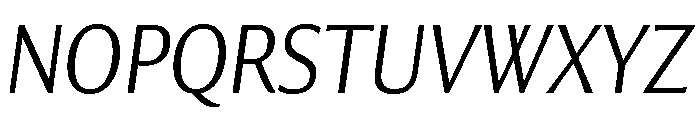 Collier Sans Condensed Thin Italic Font UPPERCASE