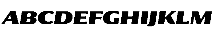 Collier Sans Extended Black Italic Font UPPERCASE