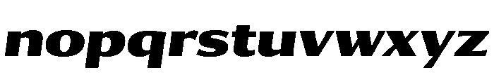 Collier Sans Extended Black Italic Font LOWERCASE