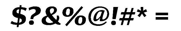 Collier Sans Extended Bold Italic Font OTHER CHARS