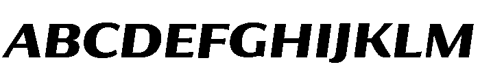 Collier Sans Extended Bold Italic Font UPPERCASE