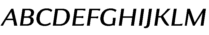 Collier Sans Extended Book Italic Font UPPERCASE