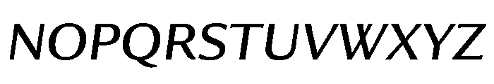 Collier Sans Extended Book Italic Font UPPERCASE